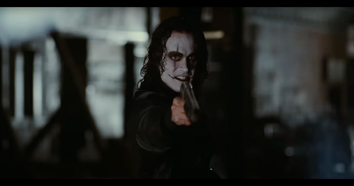 Brandon Lee in a trailer for the original 1994 film "The Crow."