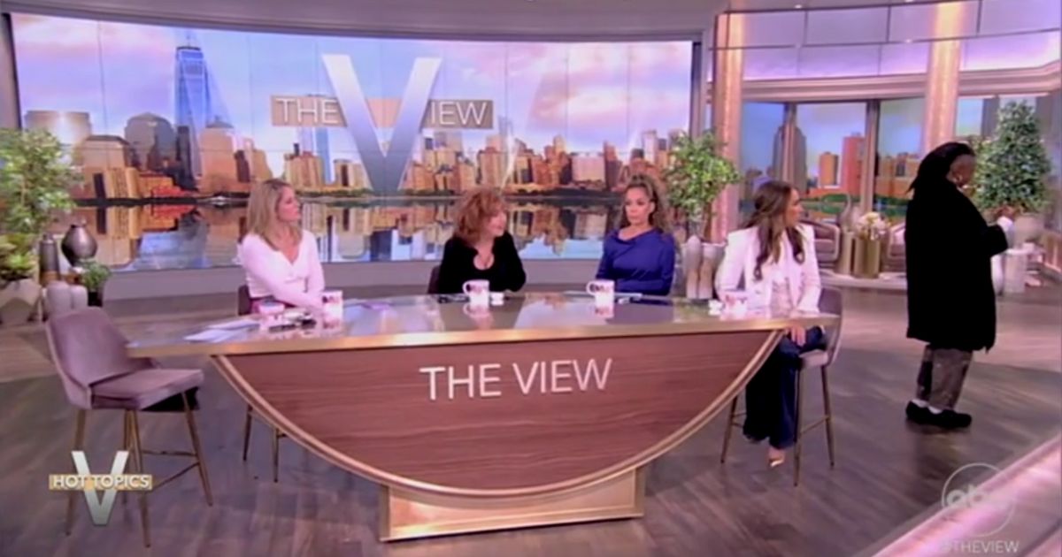 Whoopi Goldberg scolding an audience member on the set of "The View"