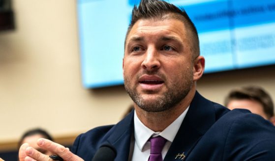Tim Tebow testifies before the House Judiciary Subcommittee on Crime and Federal Government Surveillance on Capitol Hill in Washington, D.C., on Wednesday.