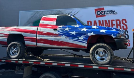 A student at an Indiana high school was ordered by school officials to remove the American flag he attached to his truck and flew in the school parking lot. A local business responded by wrapping the flag permanently on the truck for free.
