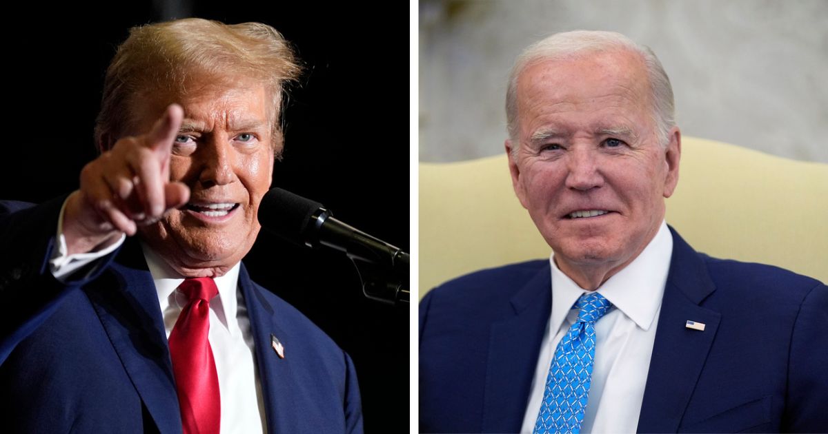 Republican presidential candidate former U.S. President Donald Trump, (left) and U.S. President Joe Biden.