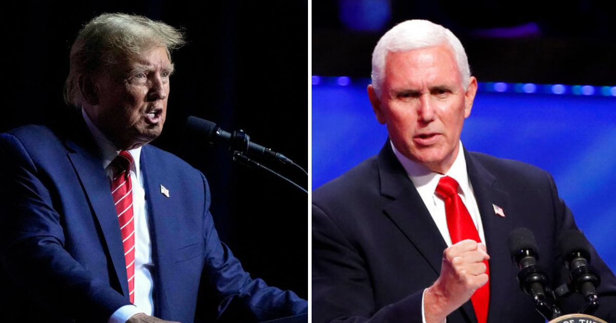Republican presidential candidate former President Donald Trump (left) and former Vice President Mike Pence.
