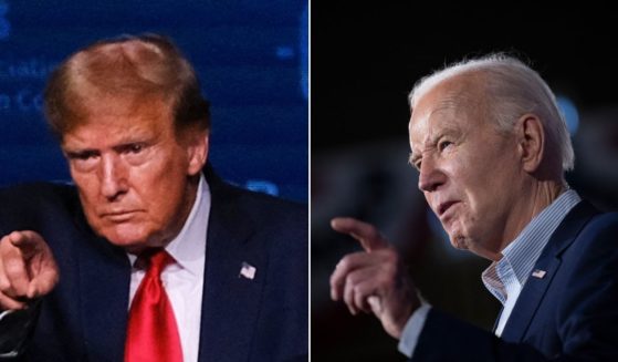 Former President Donald Trump, left, pledged to put the brakes on restrictive new automotive emissions regulations revealed Wednesday by President Joe Biden's administraion.