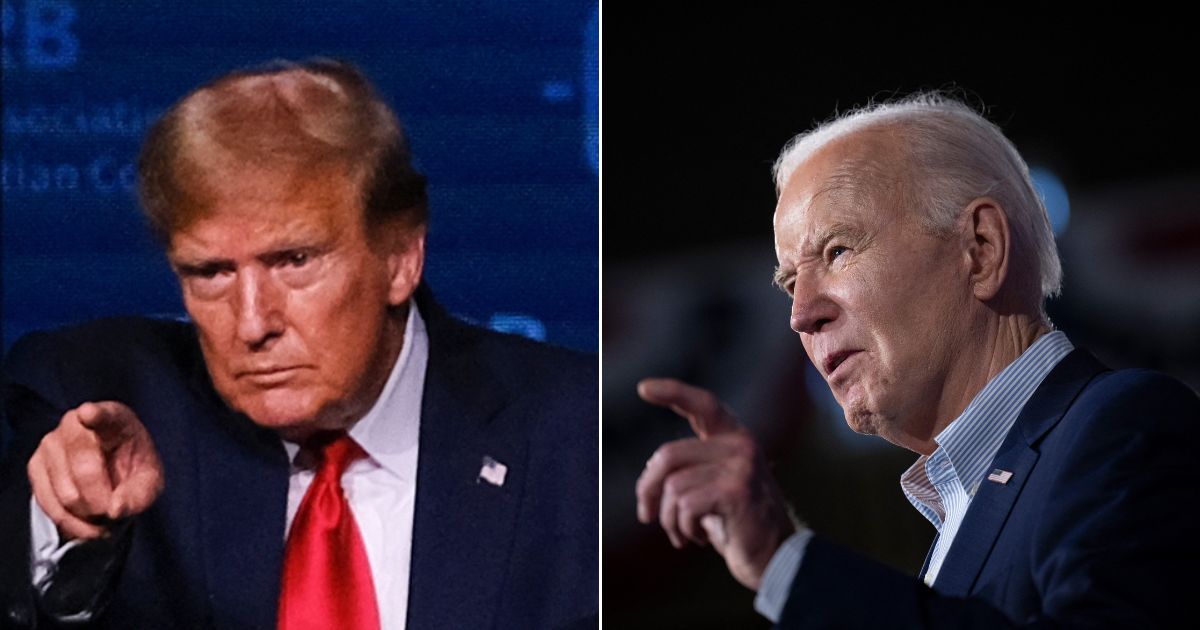 Former President Donald Trump, left, pledged to put the brakes on restrictive new automotive emissions regulations revealed Wednesday by President Joe Biden's administraion.