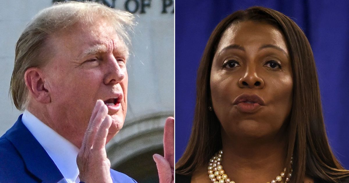 Even the Wall Street Journal editorial board acknowledged that New York Attorney General Letitia James, right, "is trying to short-circuit the justice system to get [former president Donald Trump], as she promised she would during her 2018 campaign."
