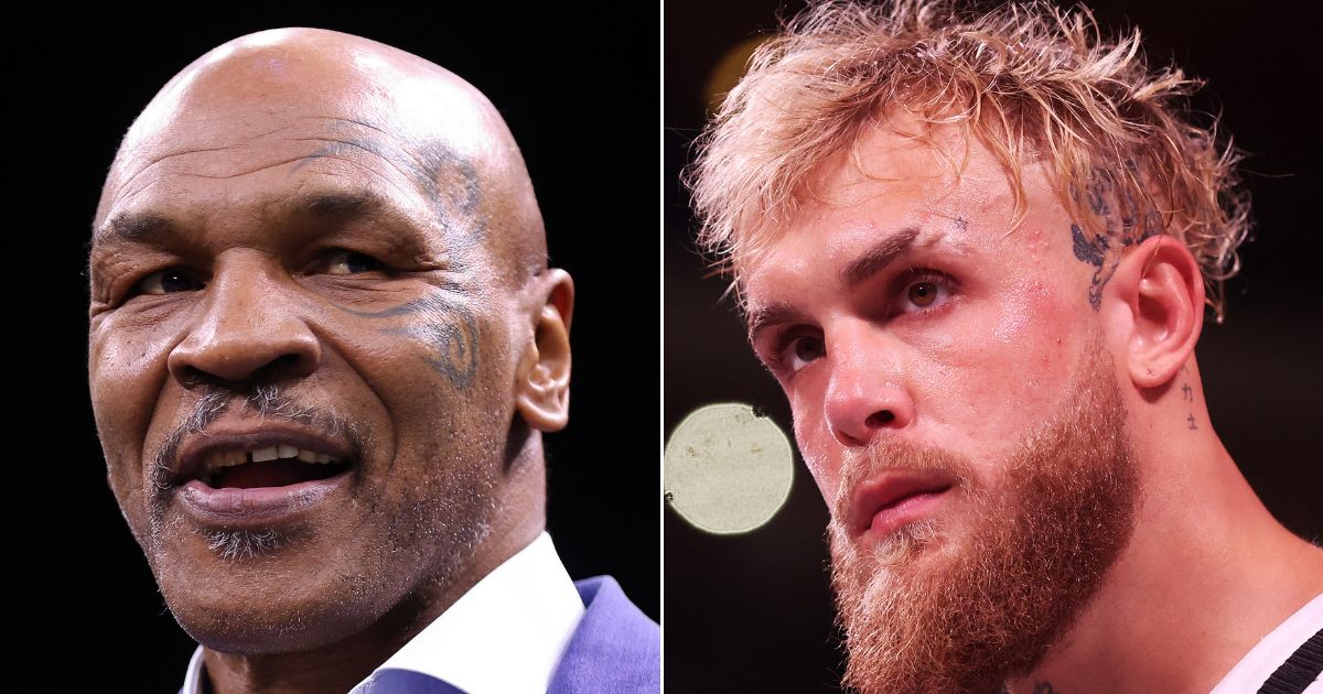 Fans have been vocal in their criticism of a proposed match between former boxing champ Mike Tyson, left, and Jake Paul, who is 30 years younger.