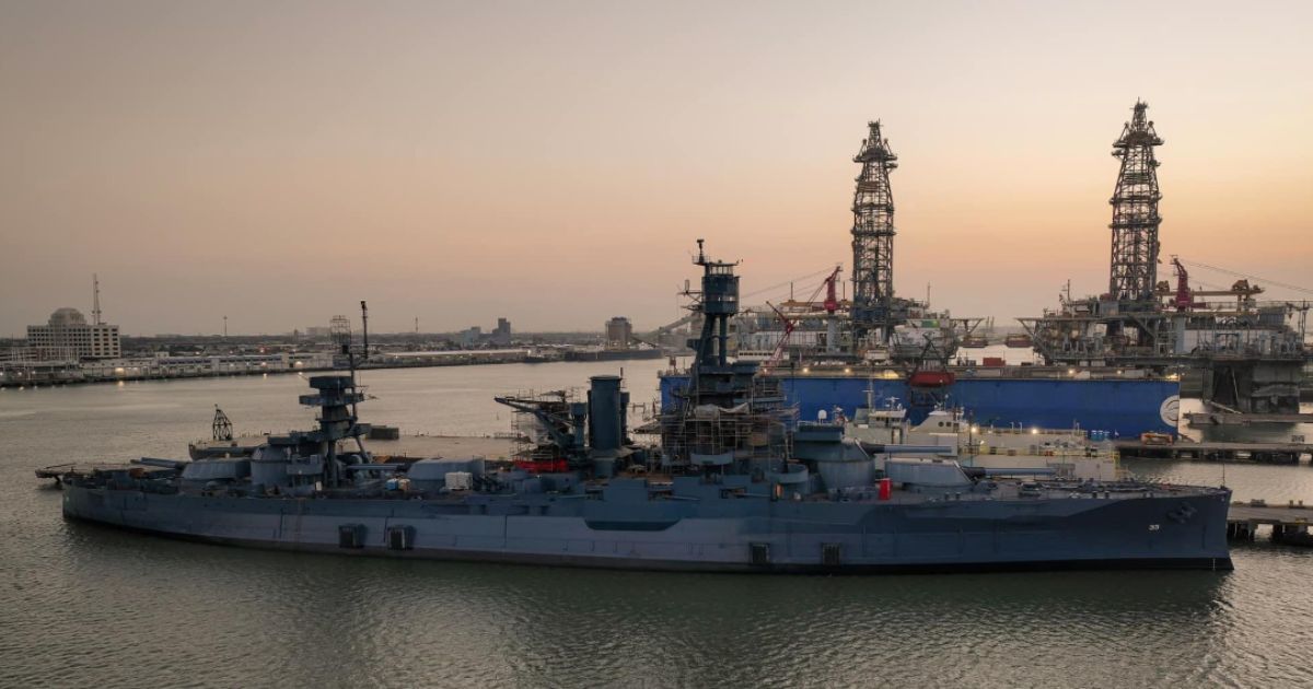 Battleship Texas returns to water after major overhaul