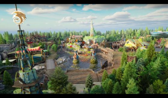 A cinematic showing the upcoming "How to Trail Your Dragon - Isle of Berk" section of Universal's "Epic Universe" park.