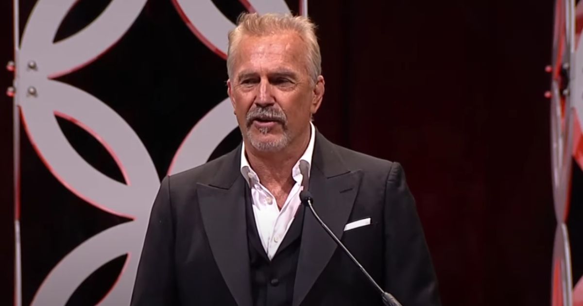 Kevin Costner, who starred in the TV show "Yellowstone," speaks while accepting the T. Boone Pickens Lifetime Sportsman Award last year in Dallas.