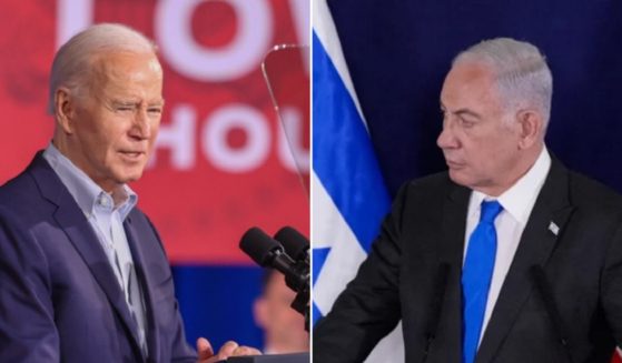 President Joe Biden, pictured left in a March 19 photo in Las Vegas, is betraying Israel, a longtime U.S. ally led by Prime Minister Benjamin Netanyahu, pictured right in a file photo from October.