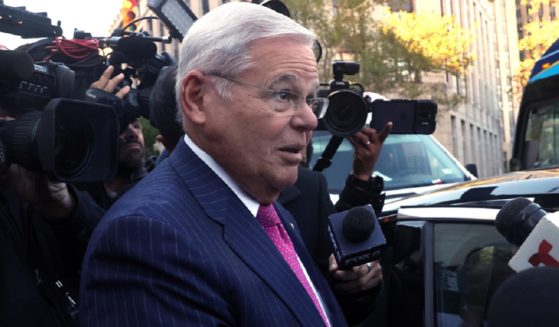 Democratic Sen. Bob Menendez is pictured in an October file photo in New York City.