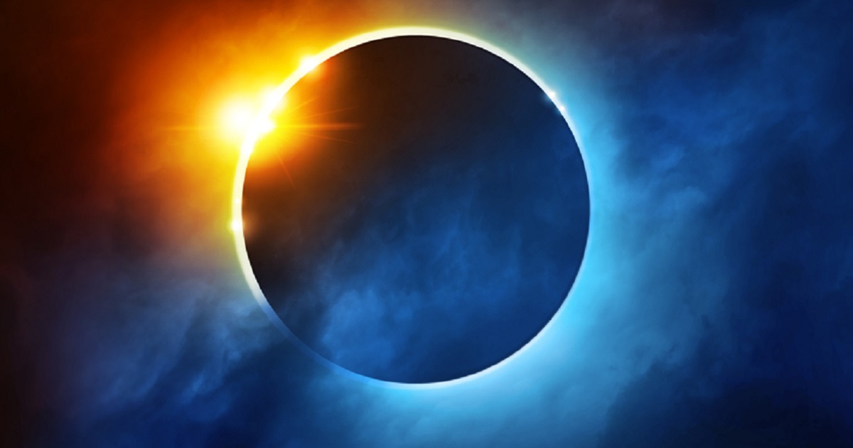 An illustration of a solar eclipse.