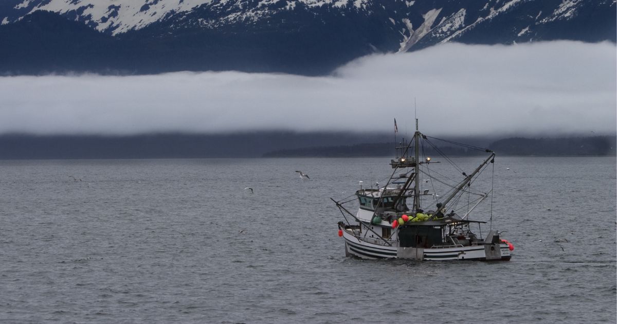 a fishing boat off the coast of Alaska