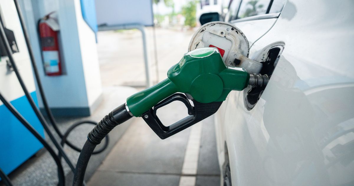 A gas pump is seen in this stock image.