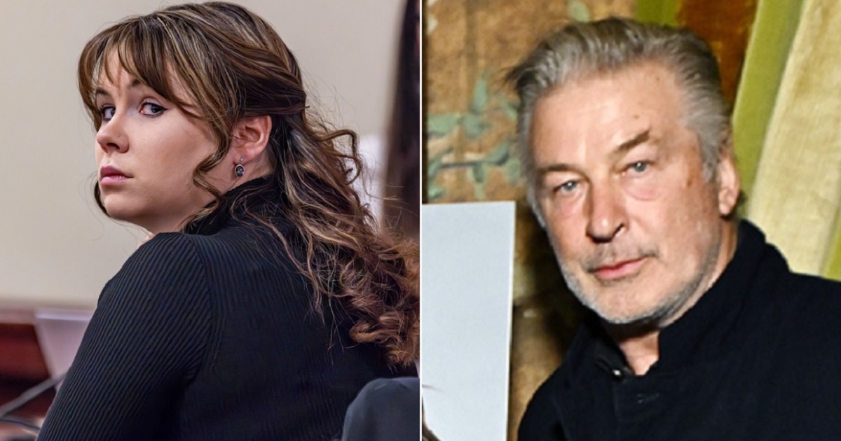 Hannah Gutierrez-Reed, left, former armorer for the movie "Rust," in court last week. Actor Alec Baldwin, right.