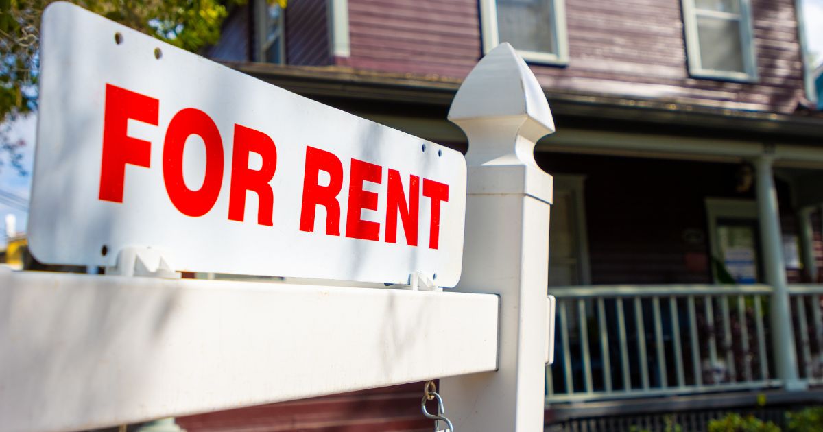 A house for rent is seen in this stock image.