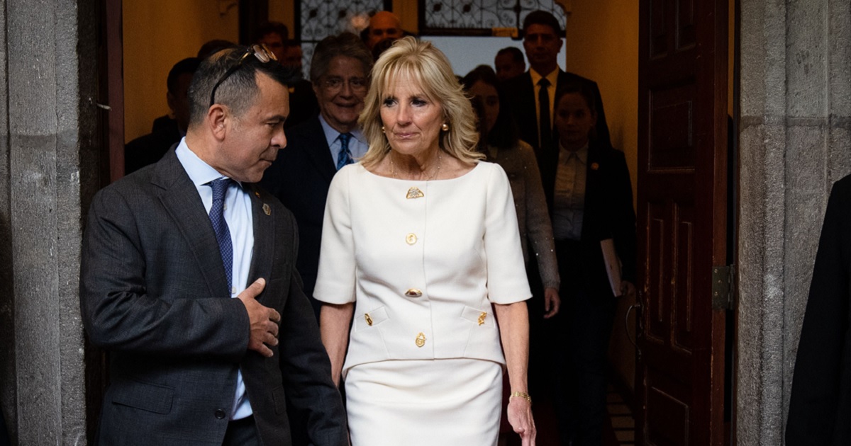 First lady Jill Biden and senior advisor Anthony Bernal are pictured in a May 2022 file photo from Quito, Ecuador.
