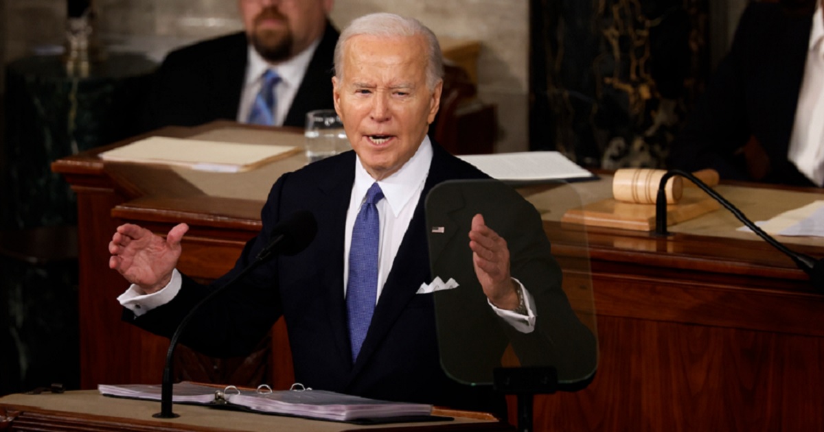 President Joe Biden delivers the State of the Union address Thursday in the House of Representatives chamber.