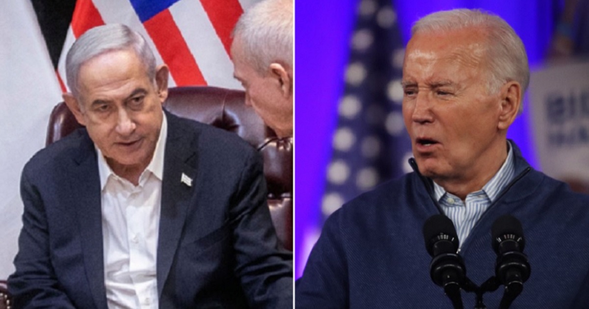 Israeli Prime Minister Benjamin Netanyahu, left, in a file photo from October; President Joe Biden, right, on Friday.