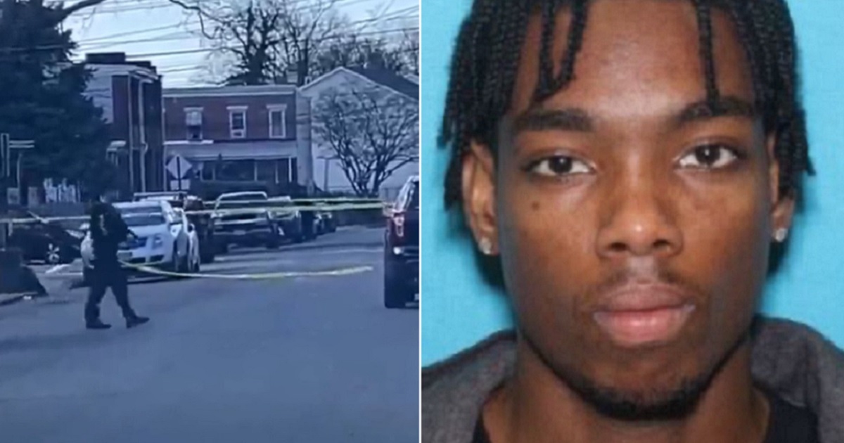 Police surround a home in Trenton, New Jersey, on Saturday, left. Right, Andre Gordon, the man they were seeking, right. (