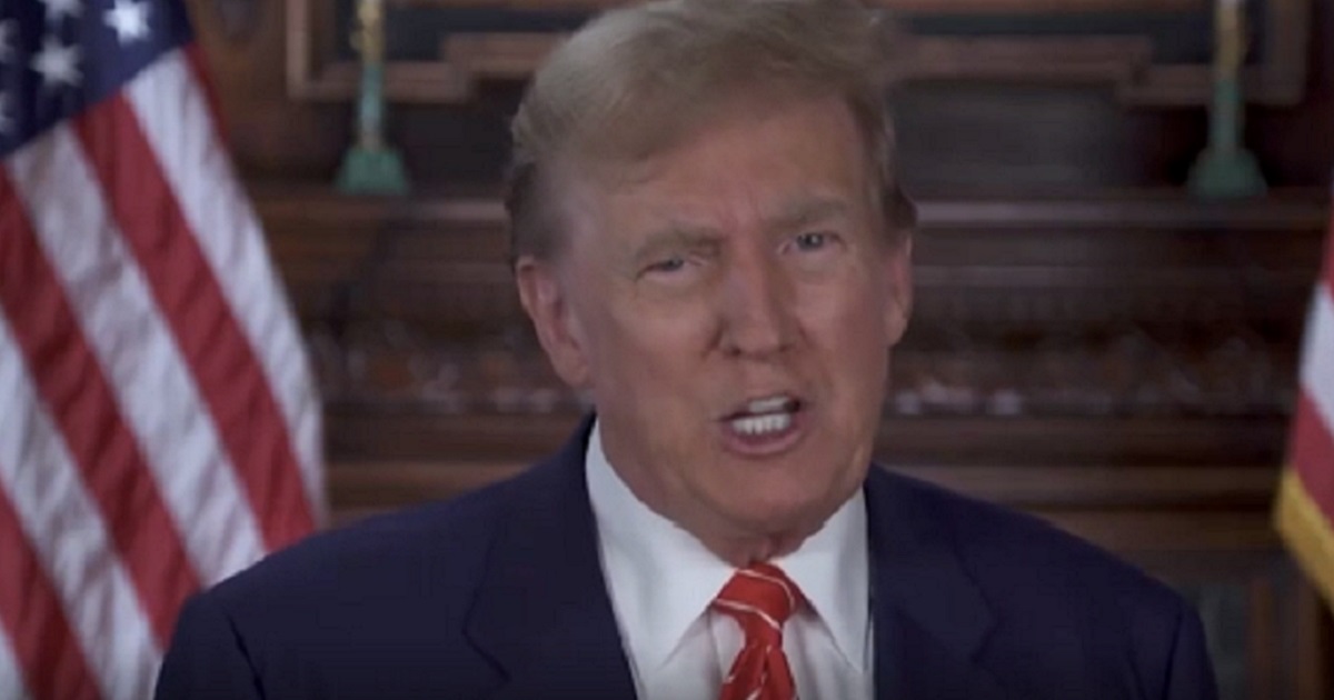 Former President Donald Trump from his Truth Social video about the "bloodbath" controversy.