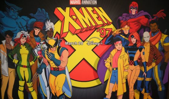 Branding is seen during the X-Men '97 Launch Event at El Capitan Theatre in Hollywood, California on March 13, 2024.
