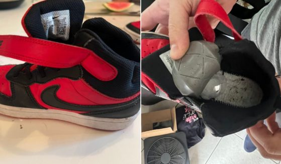 The mystery deepened when a mom discovered the tracking device inside her son's shoe.