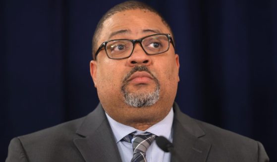 Manhattan District Attorney Alvin Bragg speaks during a news conference in New York City on March 21.