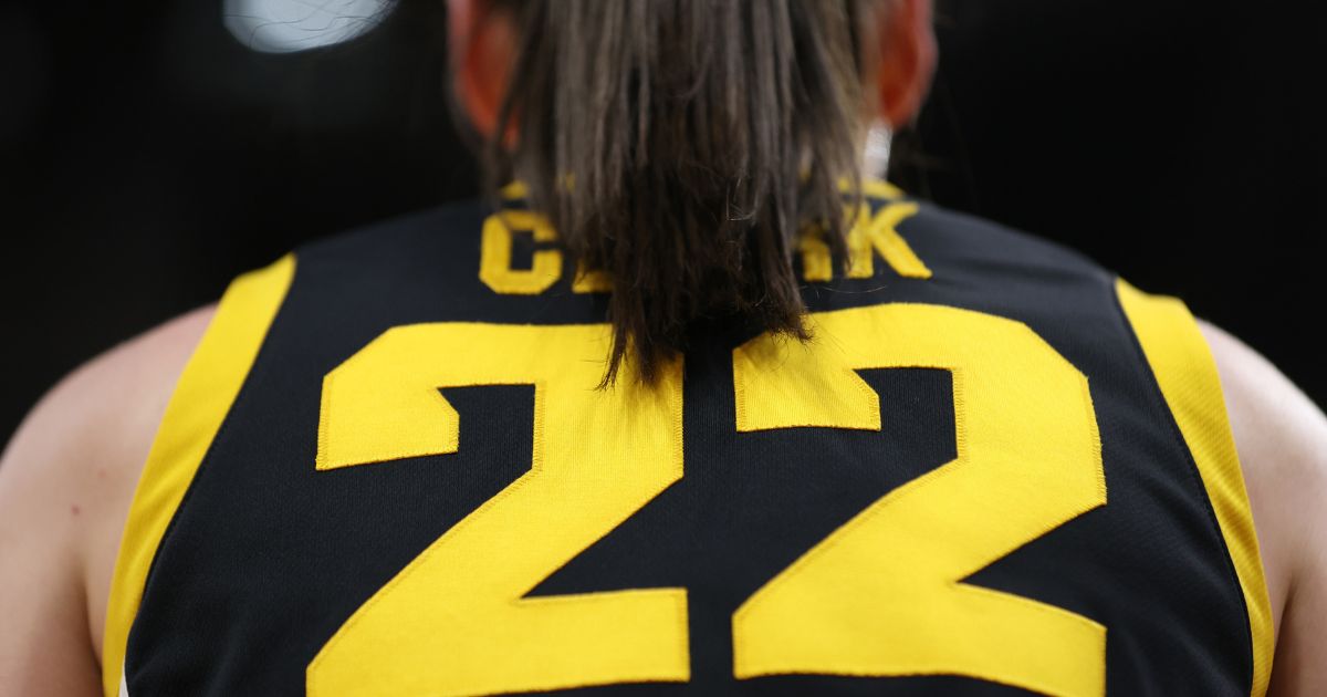 Caitlin Clark of the Iowa Hawkeyes plays in the second half during the 2024 NCAA Women's Basketball Tournament National Championship game against the South Carolina Gamecocks in Cleveland, Ohio, on Sunday.
