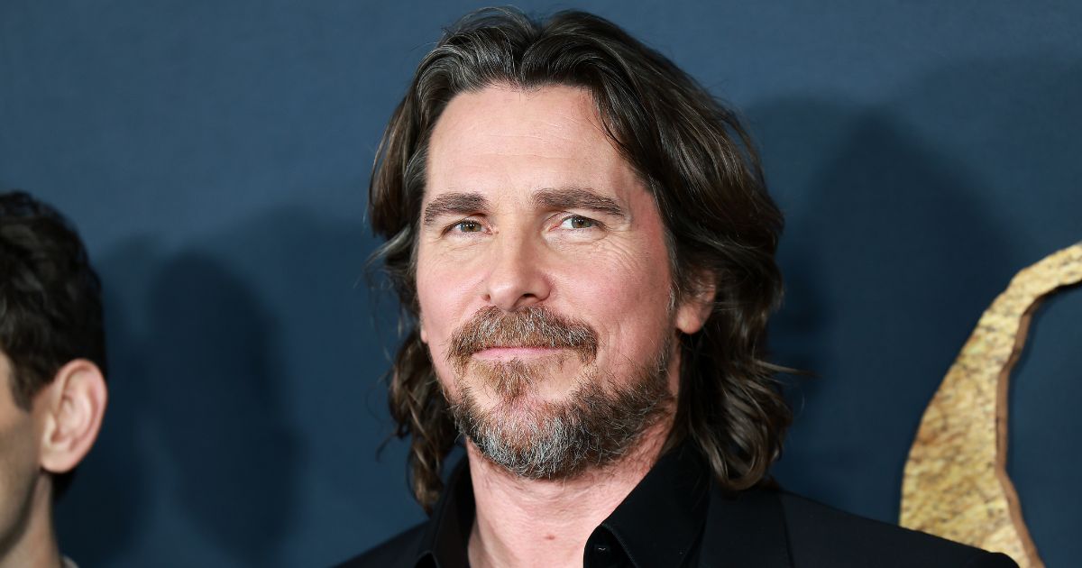 Actor Christian Bale at the Los Angeles premiere for 2022's "The Pale Blue Eye."