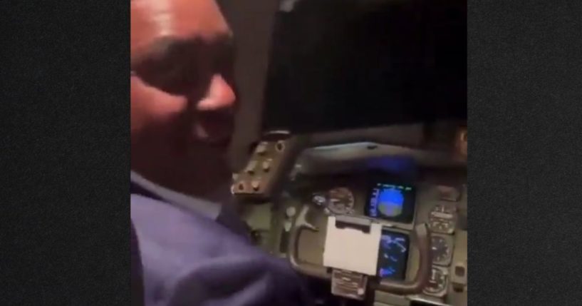 The coach joked on the video about landing the plane.