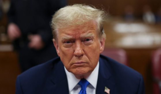 Former President Donald Trump awaits the start of proceedings during jury selection at Manhattan criminal court in New York City on Thursday.