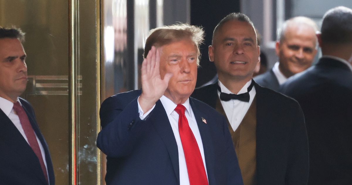 former President Donald Trump leaving Trump Tower