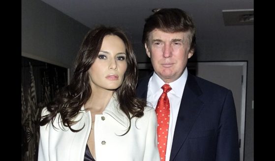 Donald Trump and Melania Trump (then Melania Knauss) at the screening of HBO's "The Kid Stays In The Picture" in 2003.