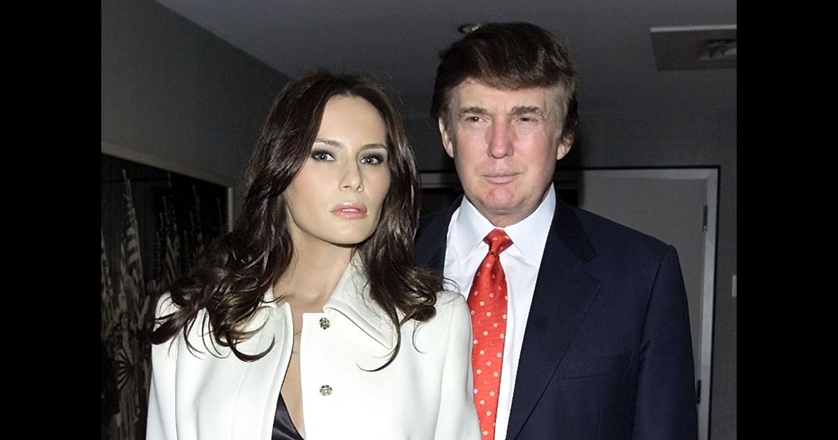 Donald Trump and Melania Trump (then Melania Knauss) at the screening of HBO's "The Kid Stays In The Picture" in 2003.