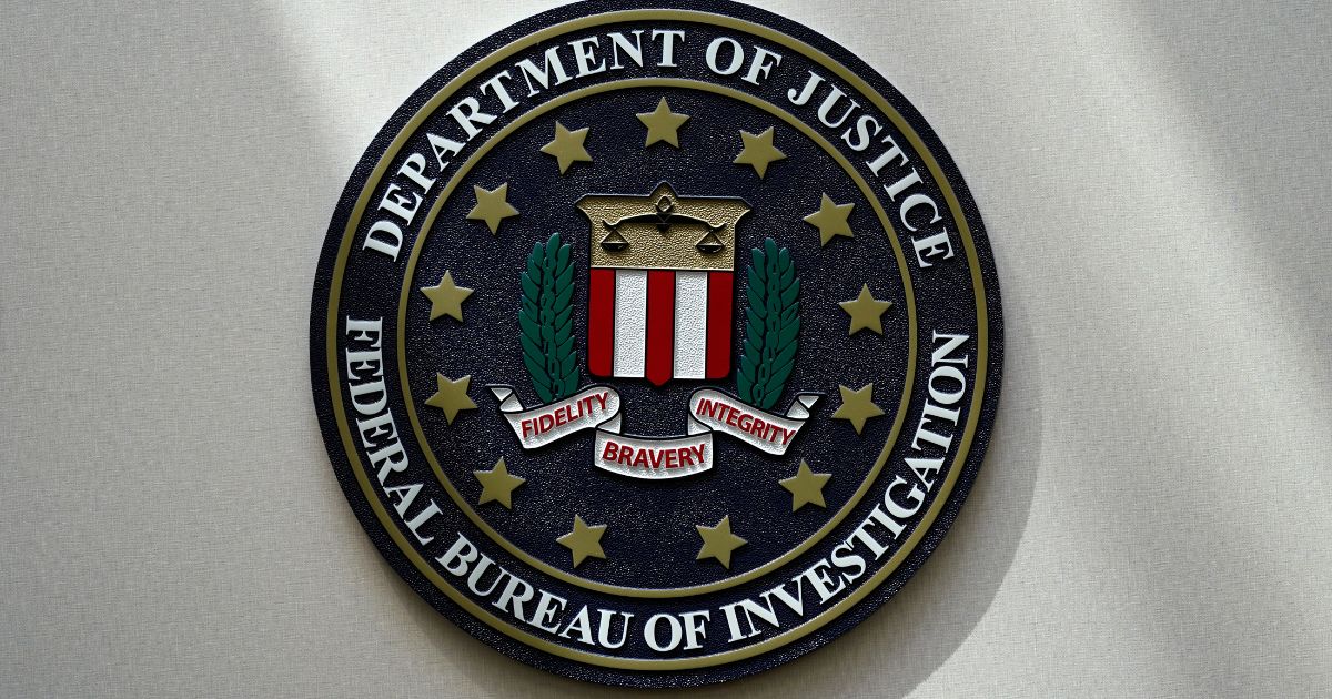 The seal of the Federal Bureau of Investigation is pictured in Omaha, Nebraska, on Aug. 10, 2022.