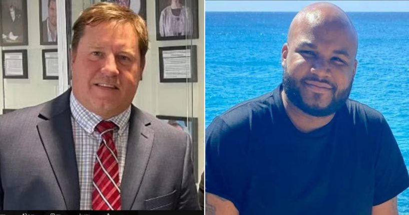 A viral recording in which Pikesville (Maryland) High School's Principal Eric Eiswert, left, appeared to be making racist comments was deemed by the FBI to be an AI-generated fake, police said. The school's athletic director, Dazhon Darien, right, was arrested in connection with the incident, according to news reports.