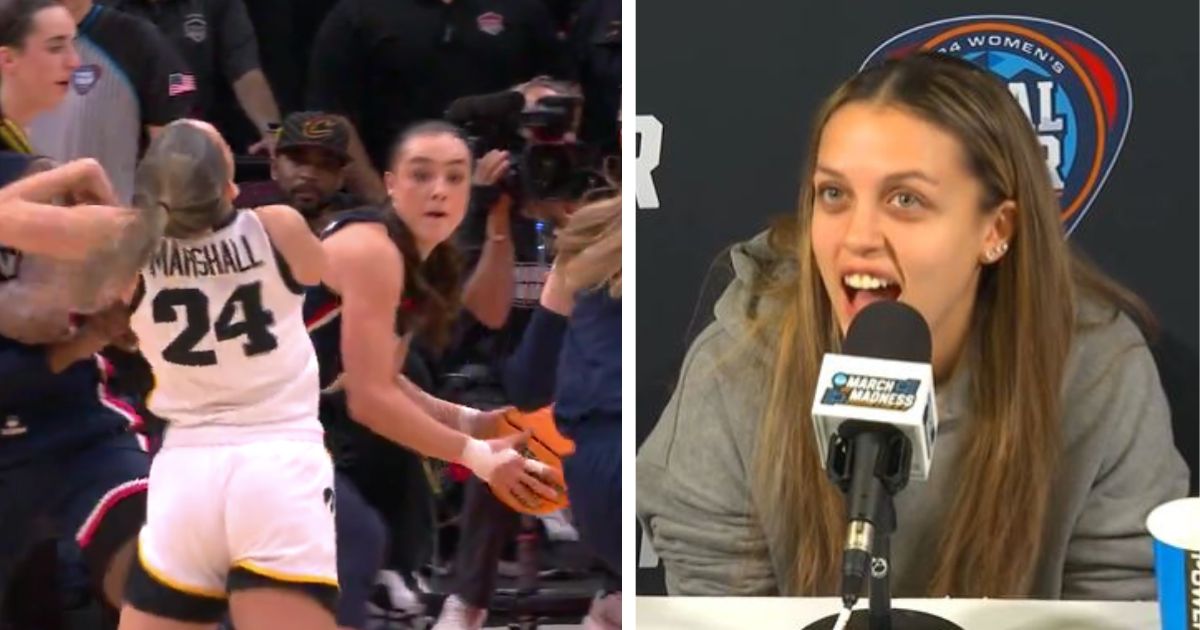 As an avalanche of hate rolls toward her for the sin of being on the winning end of a disputed call at the close of the Iowa-UConn women’s basketball game Friday night, Iowa guard Gabbie Marshall said she is just tuning it all out.