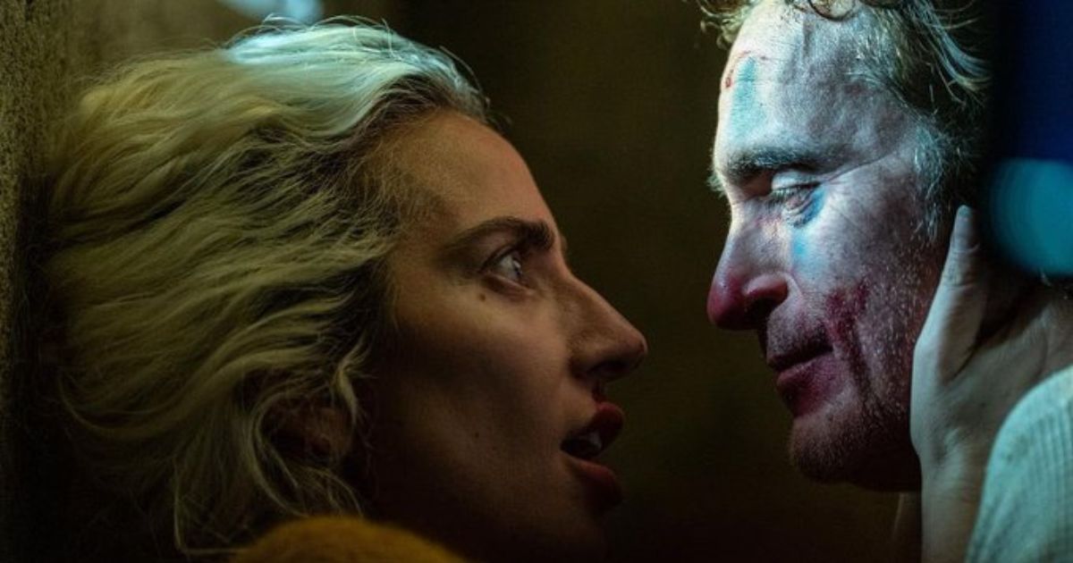 Lady Gaga and Joaquin Phoenix as their characters Harley Quinn and the Joker in the upcoming "Joker: Folie à Deux" film.