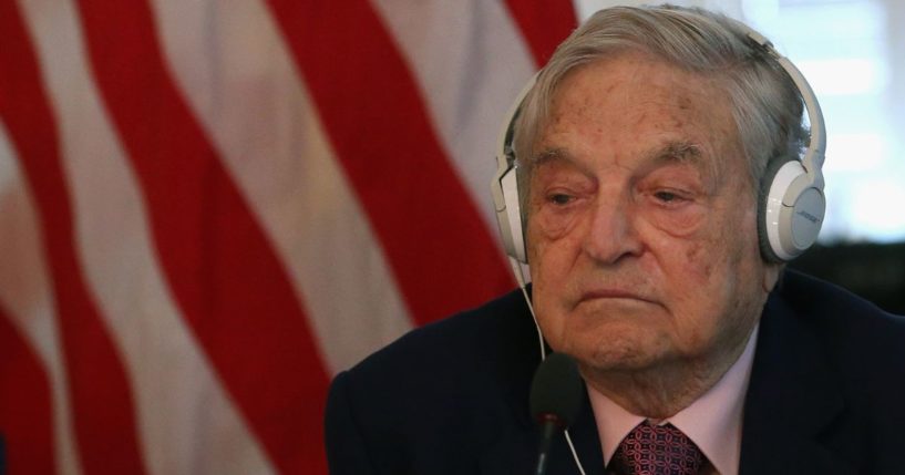 Billionaire George Soros listens to remarks during a meeting in Washington, D.C. in this file photo from May 2015.