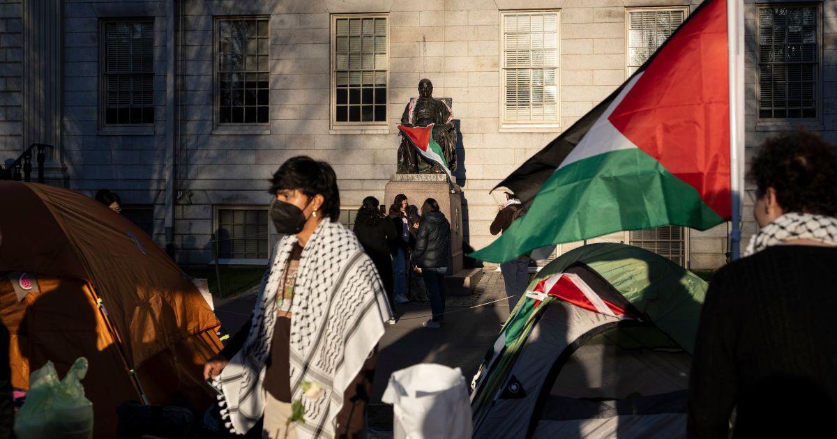 Palestinian flag briefly flew at Harvard before police intervention