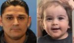 Authorities are searching for Elias Huizar, left, and his 1-year-old son, Roman, right.