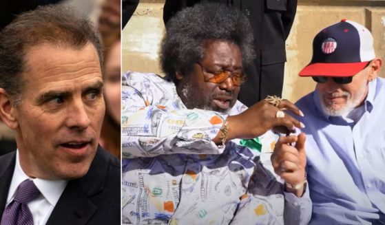Hunter Biden, left, is skewered in Afroman's remake of "Because I Got High," right.