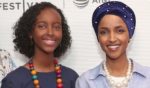 Isra Hirsi, left, is seen in a 2018 photo with her mother, Rep. Ilhan Omar.