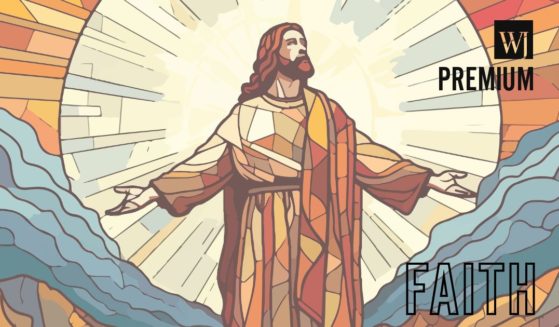 An illustration of Jesus is seen in the above stock image.