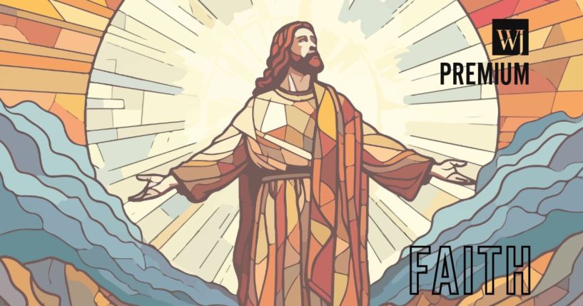 An illustration of Jesus is seen in the above stock image.