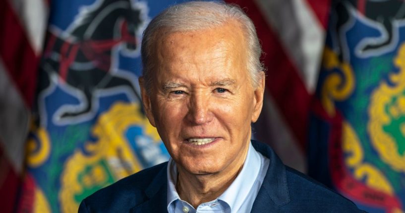 President Joe Biden greets attendees after speaking at a campaign event in Scranton, Pennsylvania, on April 16.