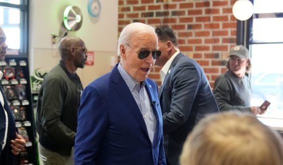 Joe Biden walking into Pennsylvania Sheetz