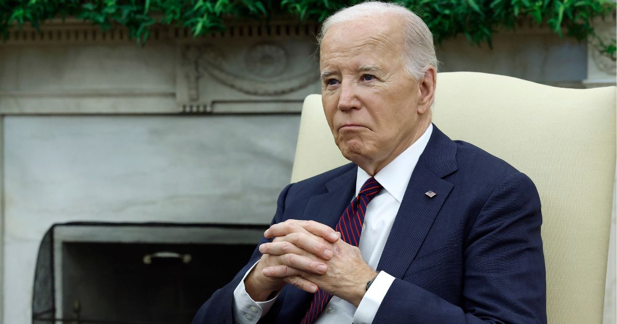 President Joe Biden listens as Iraqi Prime Minister Mohammed Shia al-Sudani speaks in the Oval Office of the White House in Washington, D.C., on Monday.