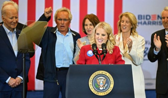 Kerry Kennedy speaks during a campaign event for President Joe Biden at Martin Luther King Recreation Center in Philadelphia on Thursday.